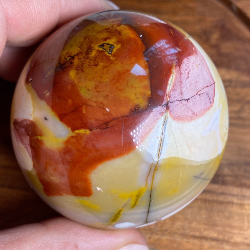 Mookite Jasper Stone Sphere Art Piece - Picture 3 of 4